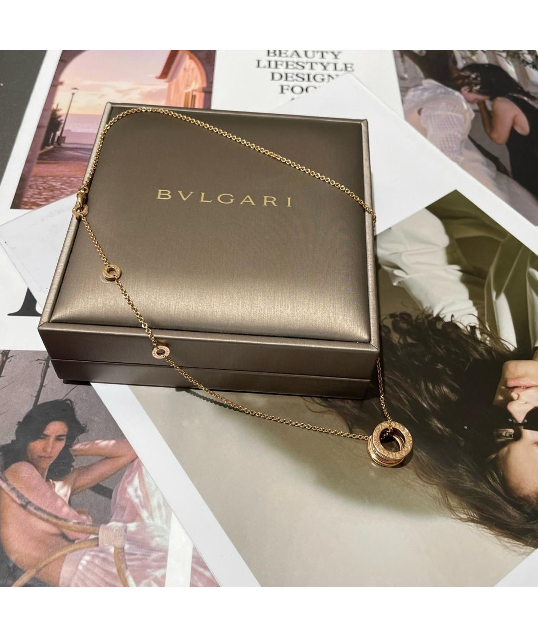BVLGARI Золотое колье из розового золота, фото 4