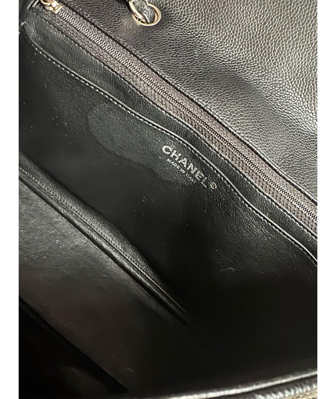 CHANEL Черная кожаная сумка через плечо, фото 8