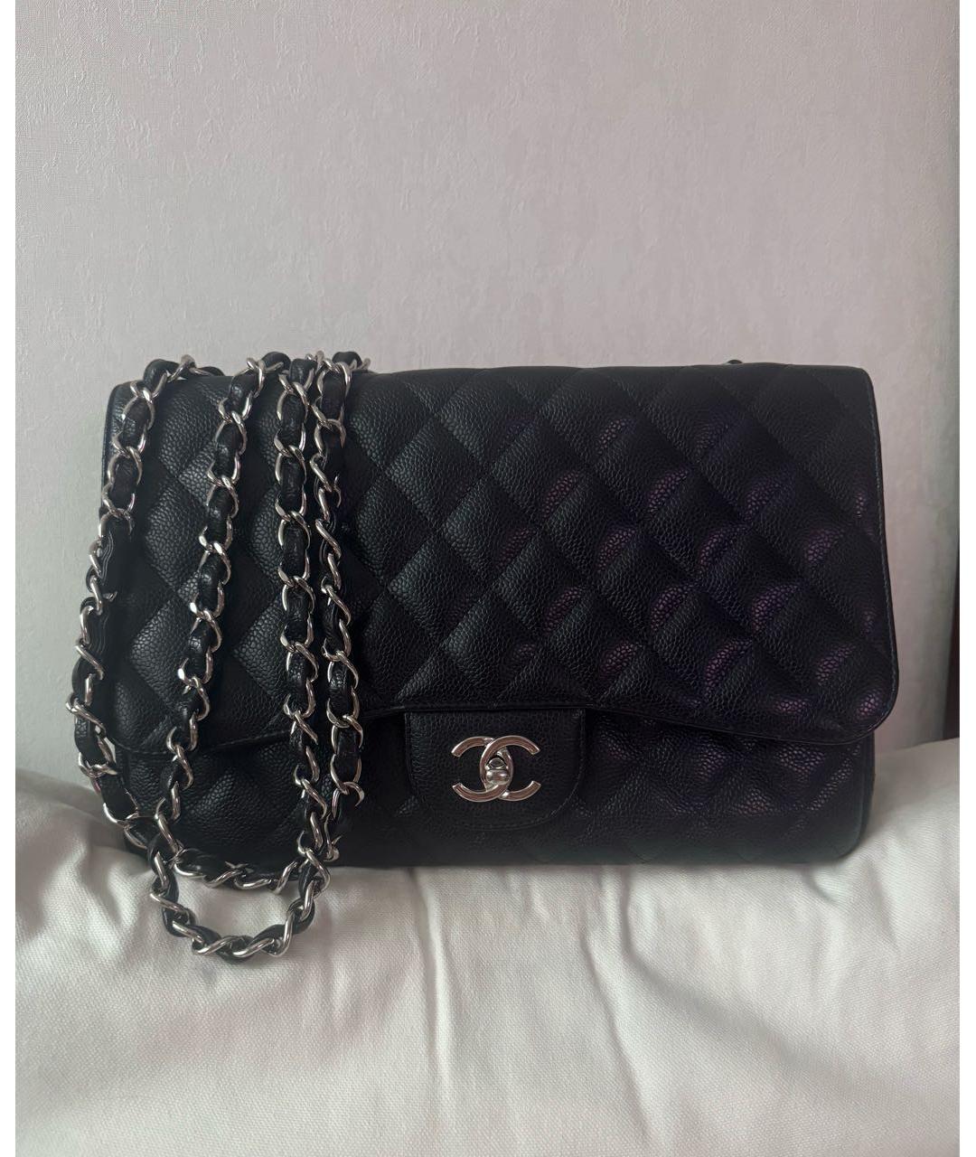 CHANEL Черная кожаная сумка через плечо, фото 9