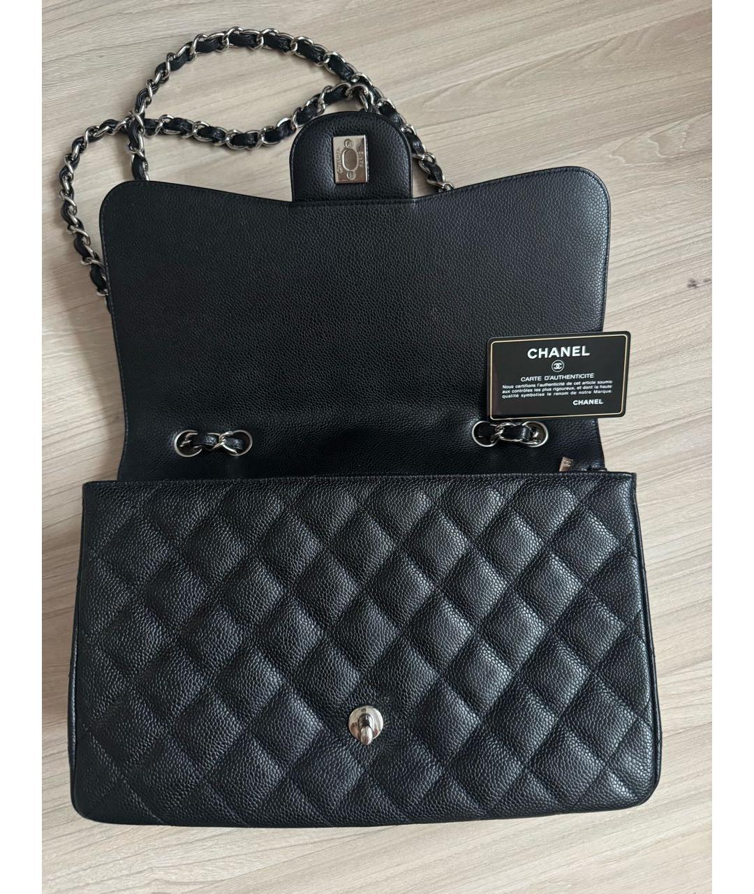 CHANEL Черная кожаная сумка через плечо, фото 7