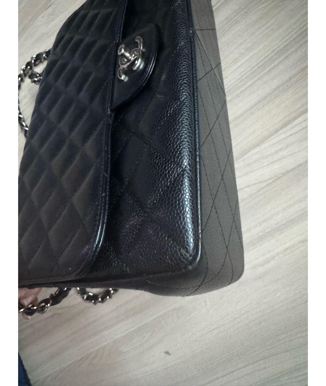 CHANEL Черная кожаная сумка через плечо, фото 6