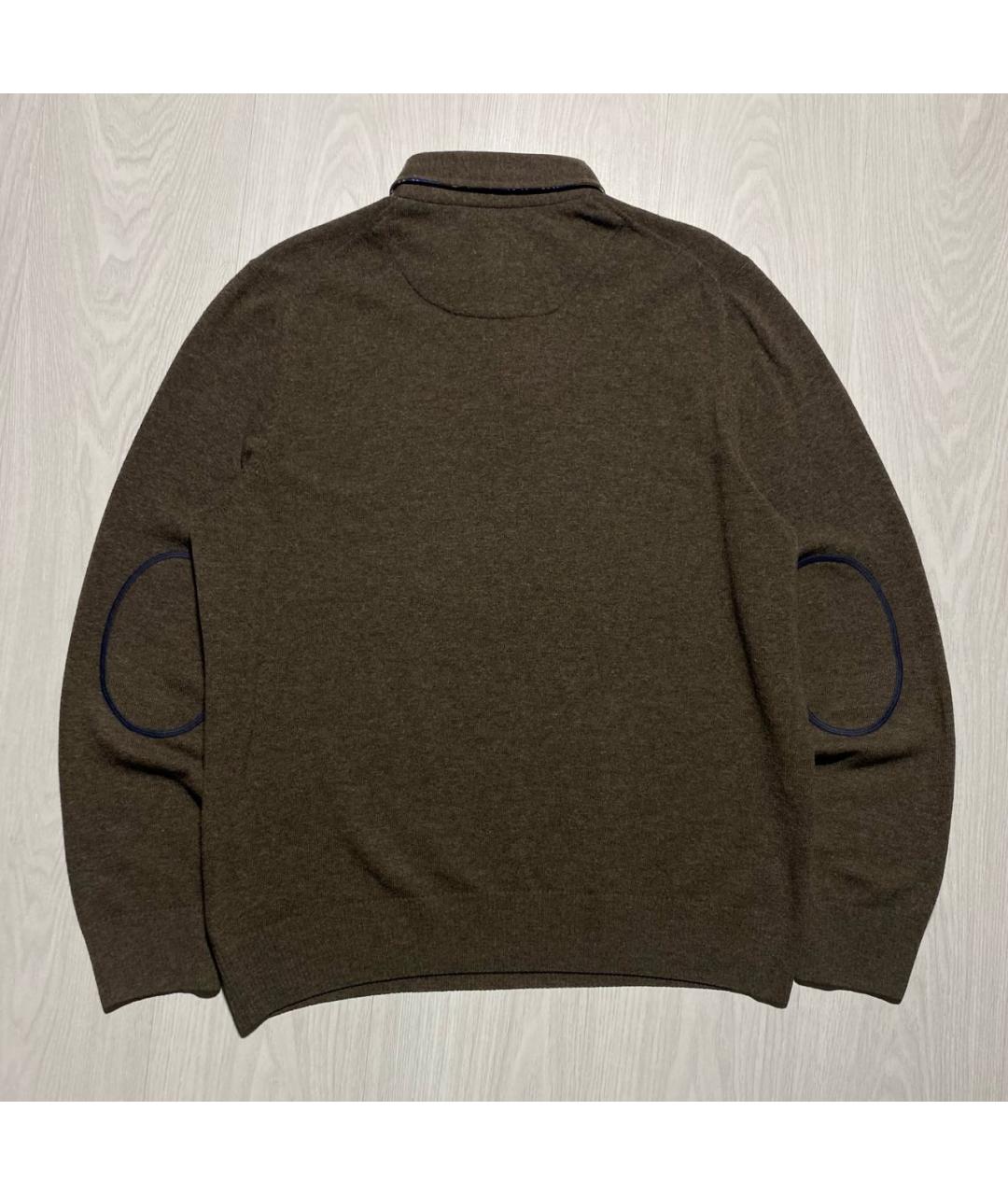 BOGNER Коричневый шерстяной джемпер / свитер, фото 5