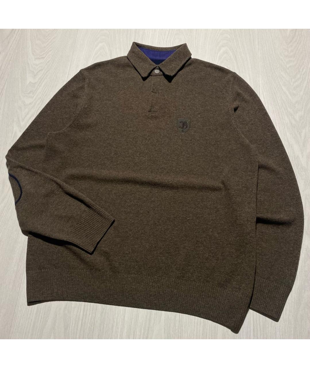 BOGNER Коричневый шерстяной джемпер / свитер, фото 2