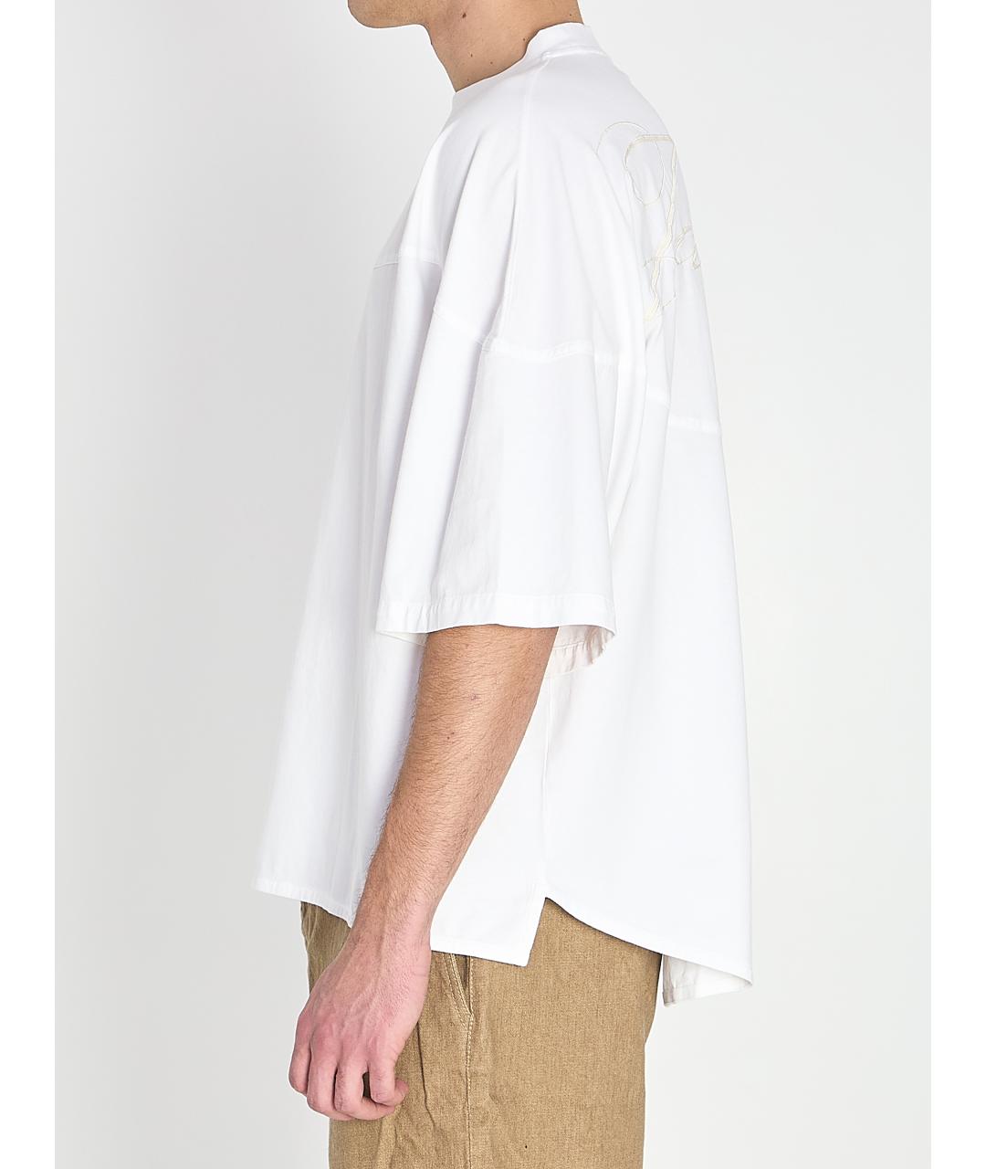 JACQUEMUS Белая хлопковая футболка, фото 3