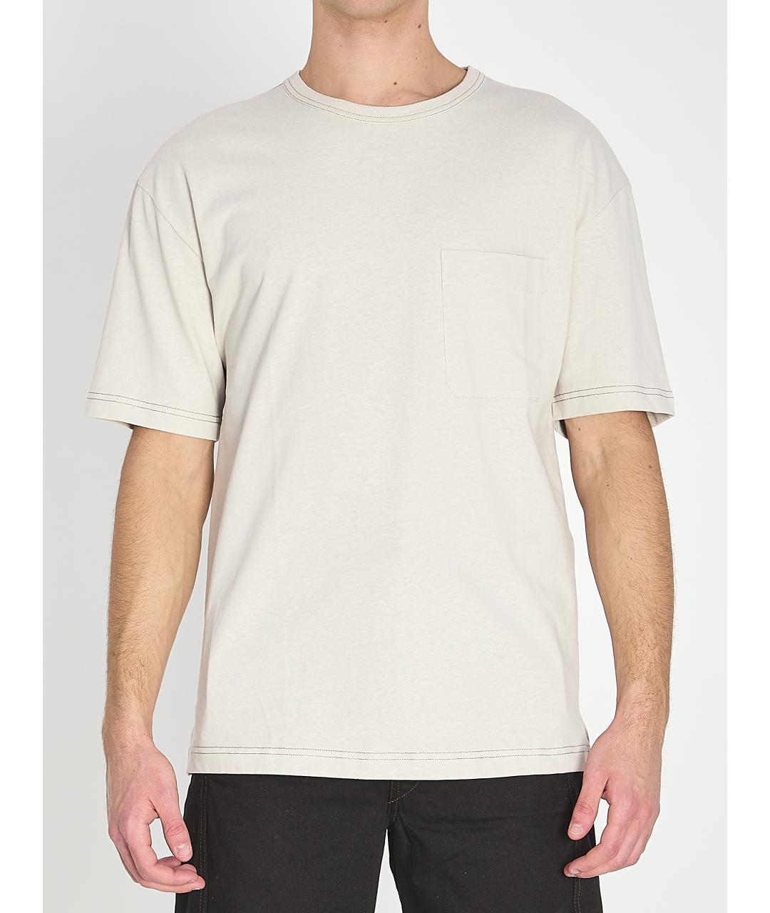 LEMAIRE Серая хлопковая футболка, фото 5