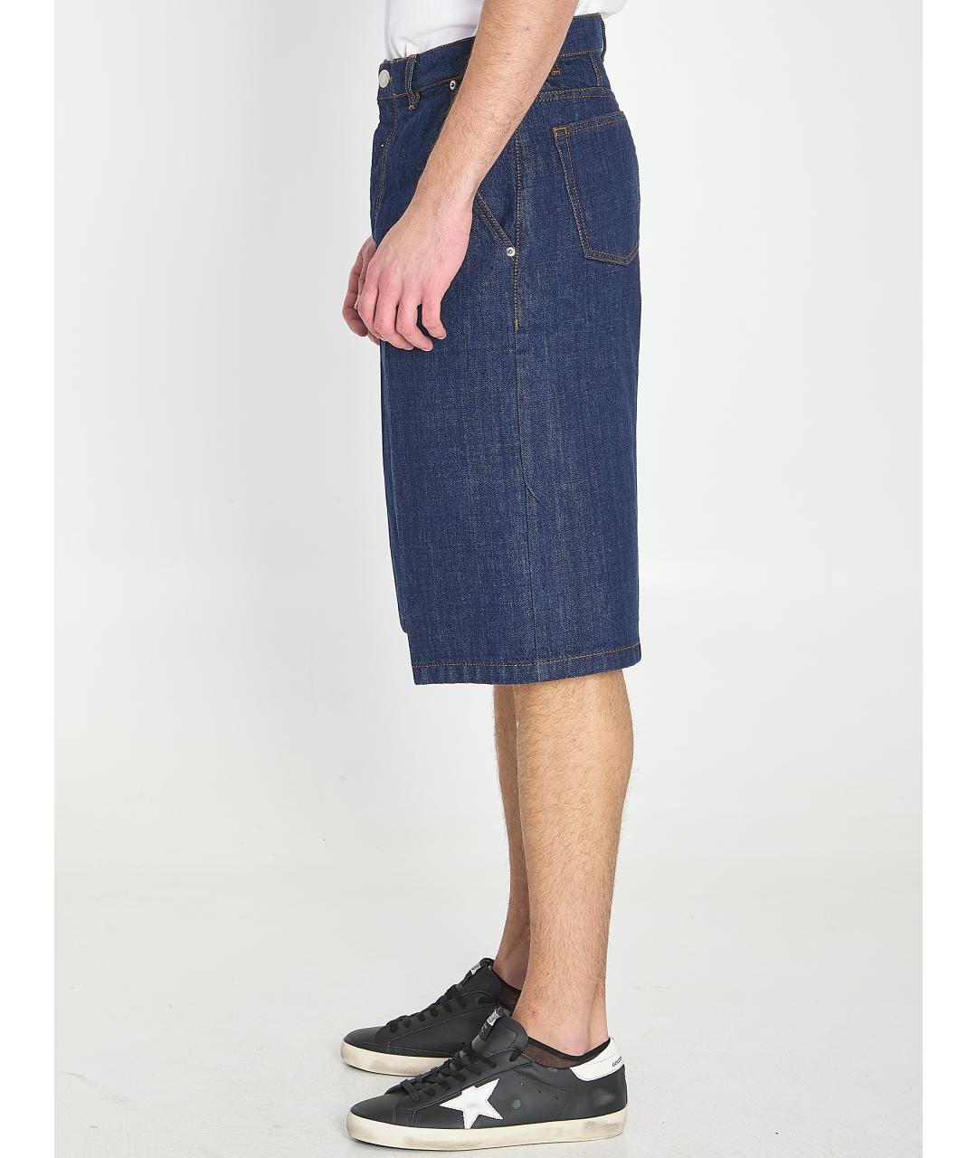 Ami Paris Синие хлопковые шорты, фото 4