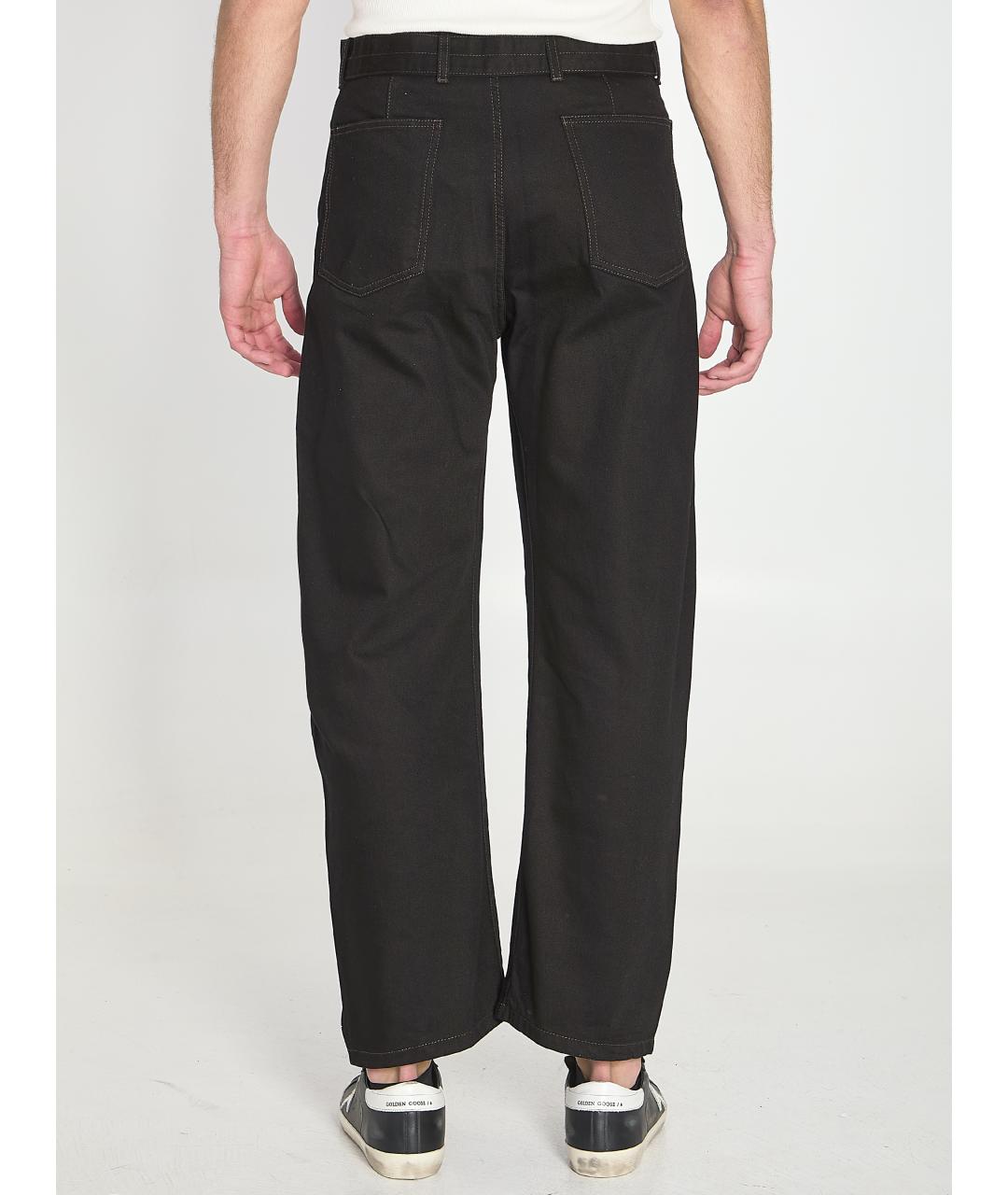 LEMAIRE Черные хлопковые прямые джинсы, фото 5