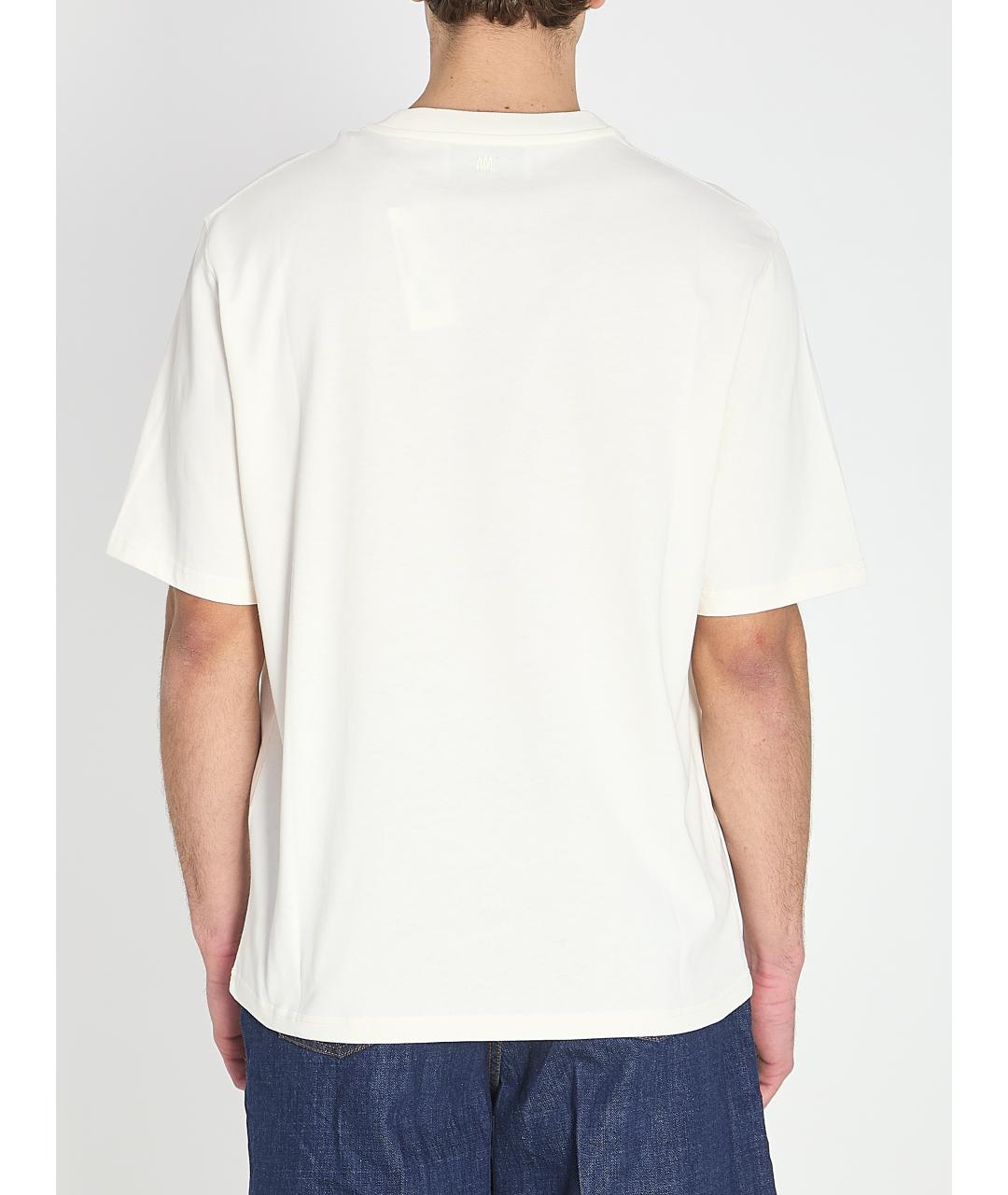 Ami Paris Бежевая хлопковая футболка, фото 5