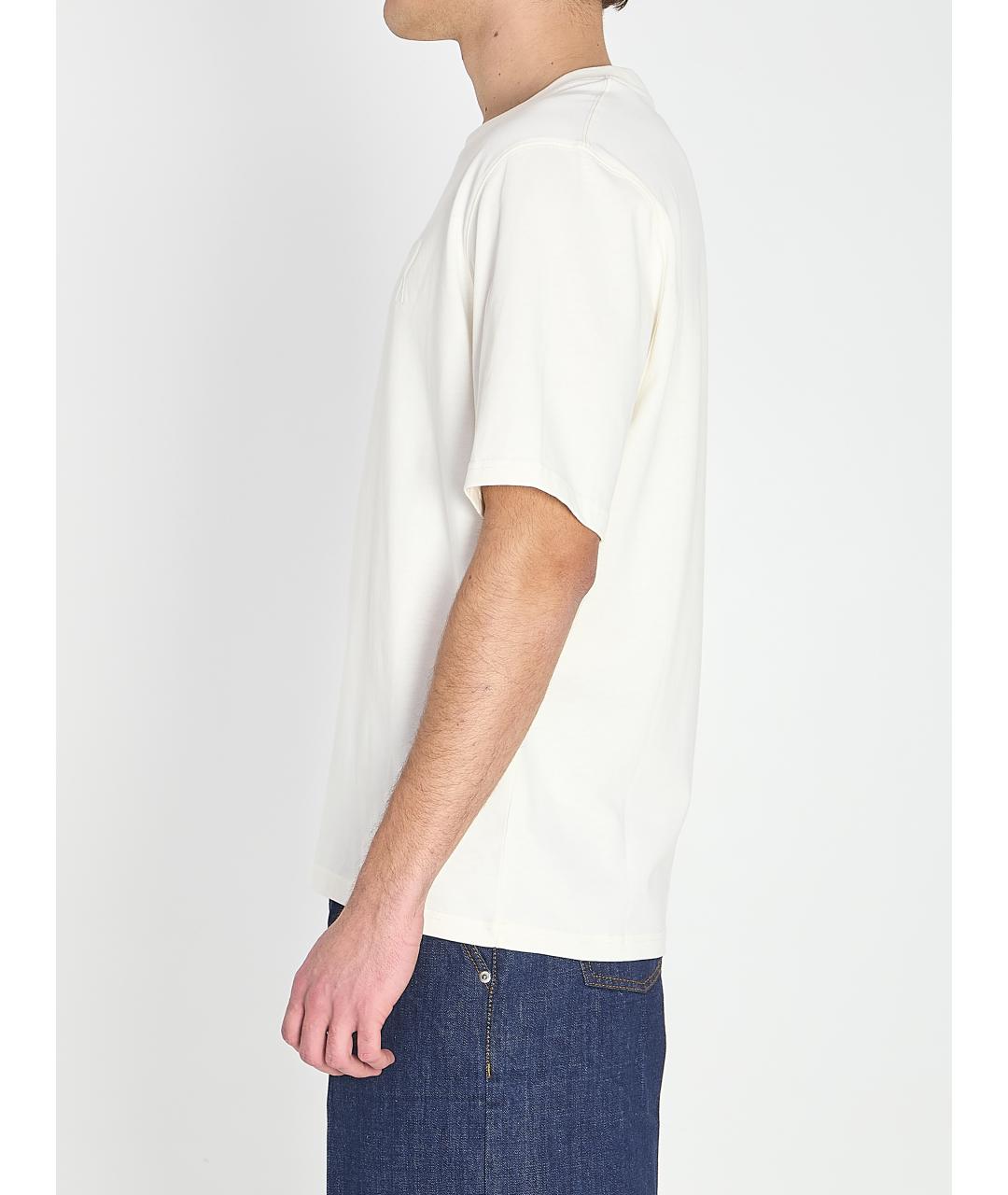 Ami Paris Бежевая хлопковая футболка, фото 4