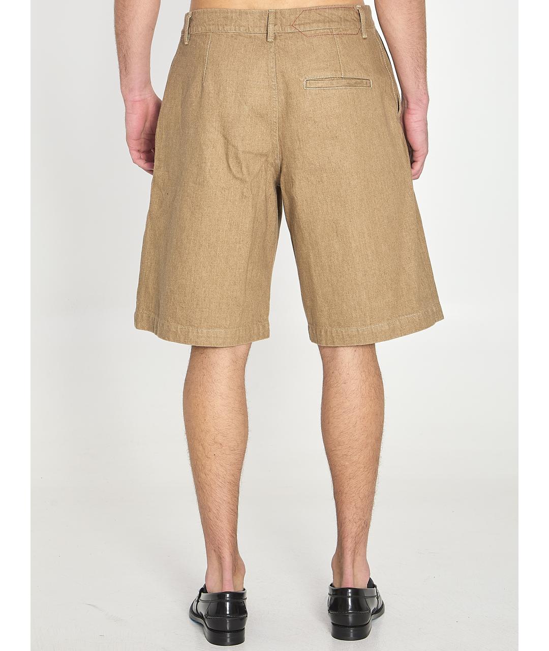 JACQUEMUS Бежевые хлопковые шорты, фото 5