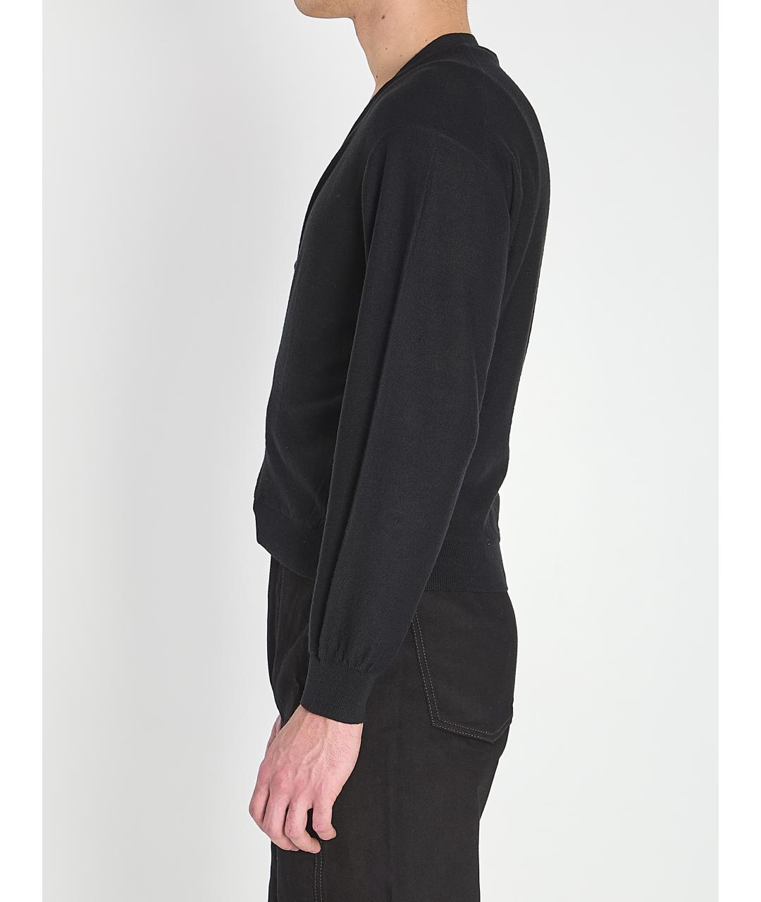 LEMAIRE Черный шерстяной кардиган, фото 4