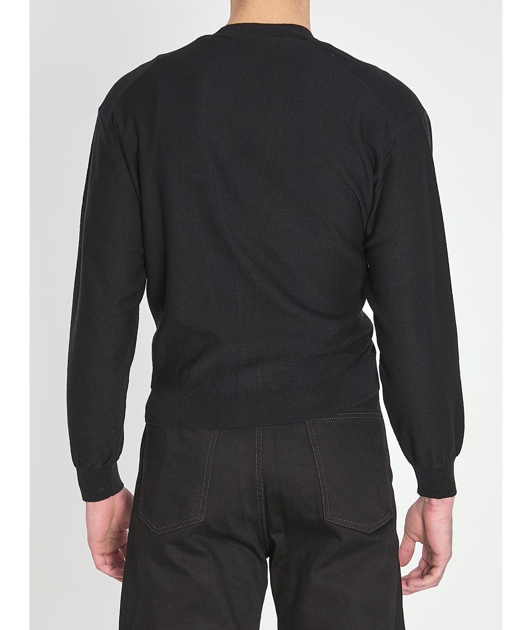 LEMAIRE Черный шерстяной кардиган, фото 5