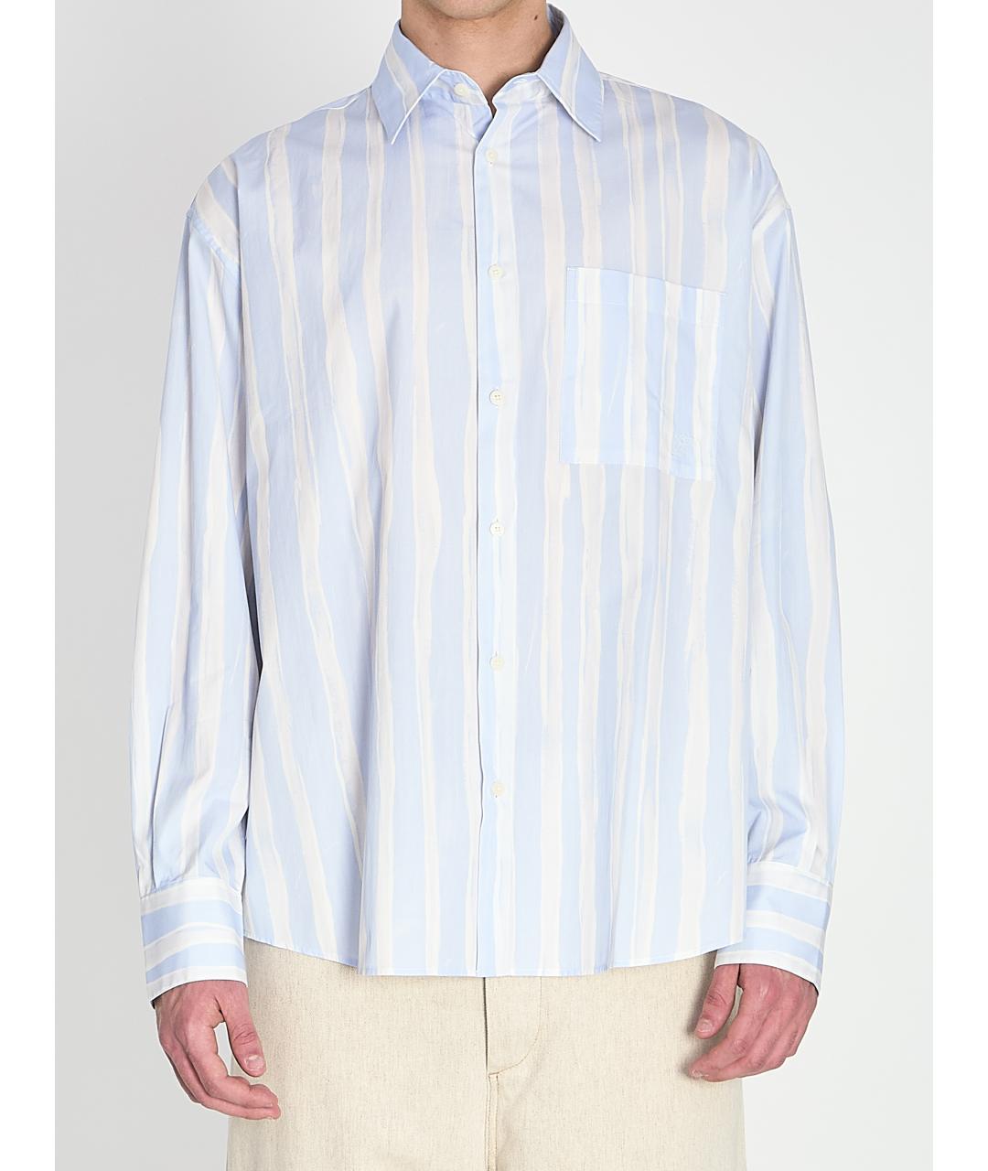 JACQUEMUS Голубая хлопковая кэжуал рубашка, фото 2