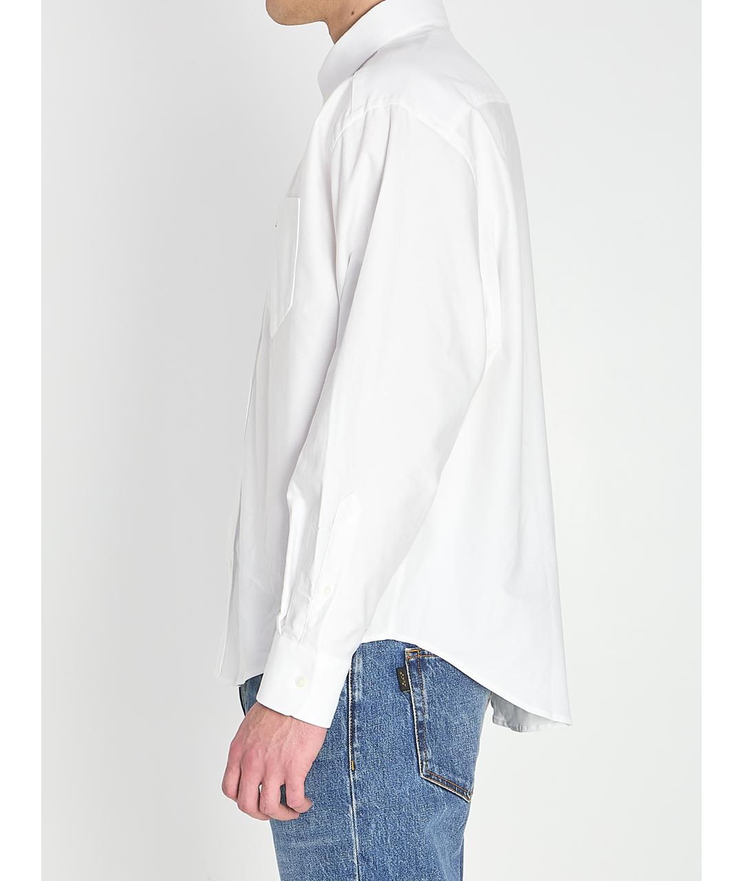 Ami Paris Белая хлопковая кэжуал рубашка, фото 4