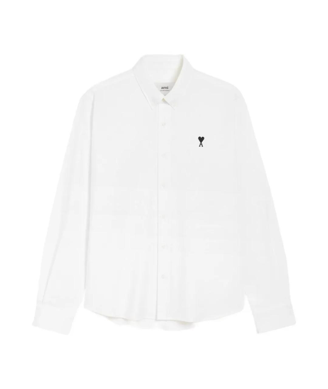 Ami Paris Белая хлопковая кэжуал рубашка, фото 1