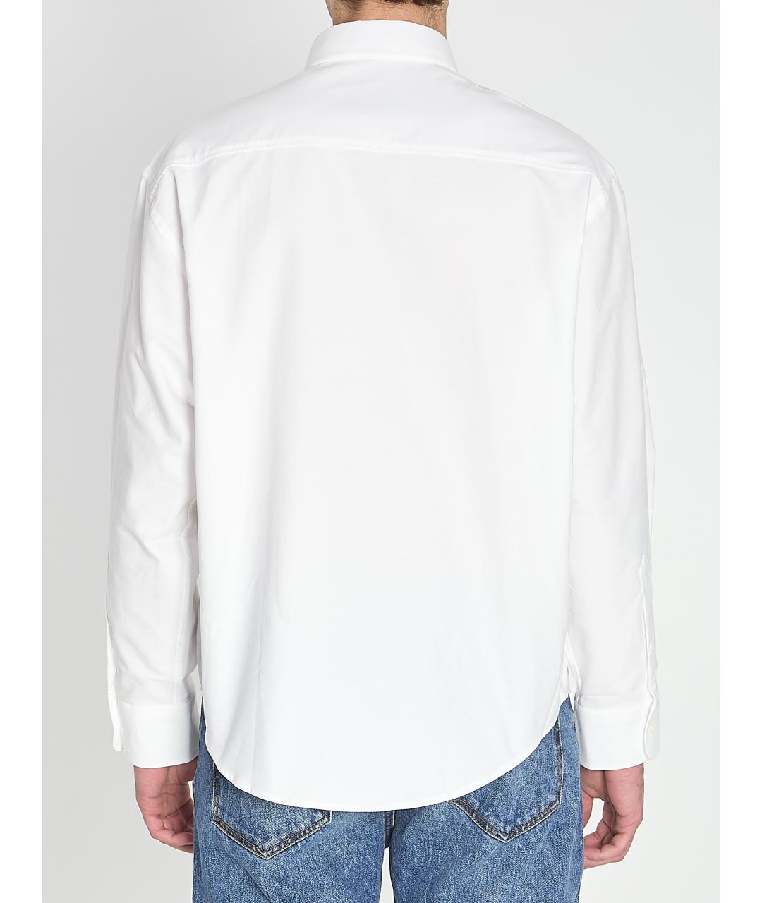 Ami Paris Белая хлопковая кэжуал рубашка, фото 5