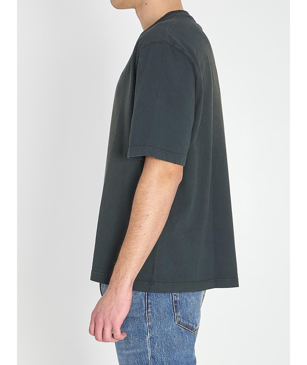 GOLDEN GOOSE DELUXE BRAND Черная хлопковая футболка, фото 4