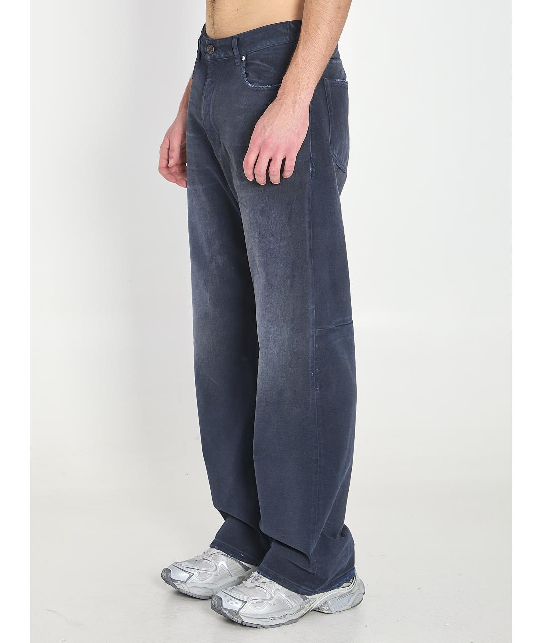 BALENCIAGA Синие хлопковые прямые джинсы, фото 3