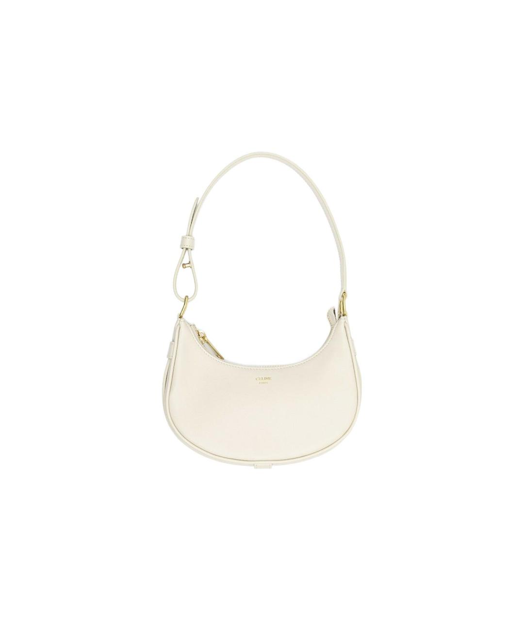 CELINE Белая кожаная сумка через плечо, фото 1