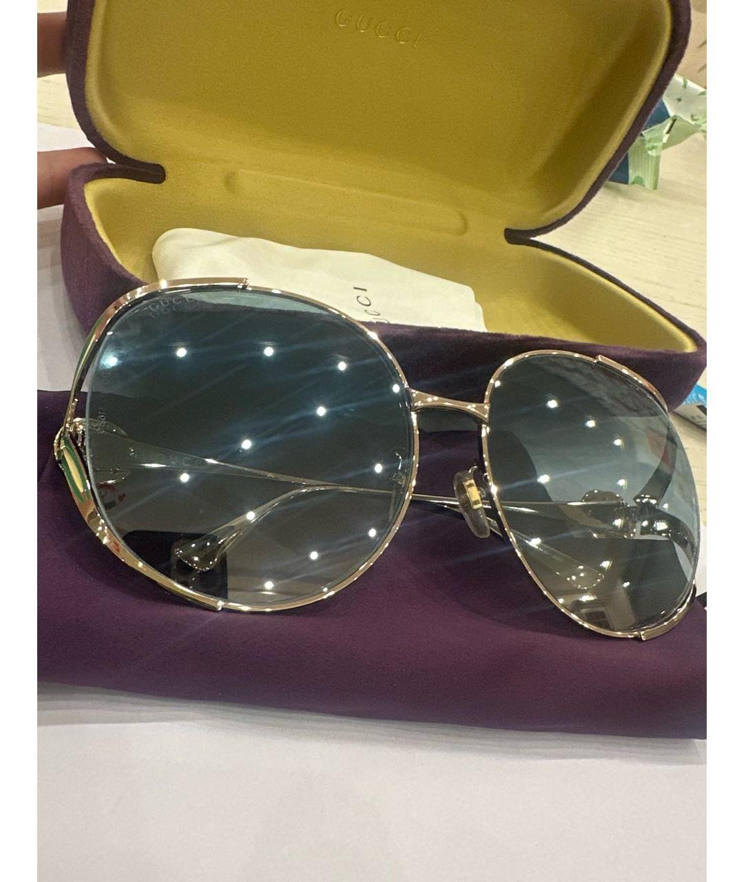 GUCCI Мульти металлические солнцезащитные очки, фото 4