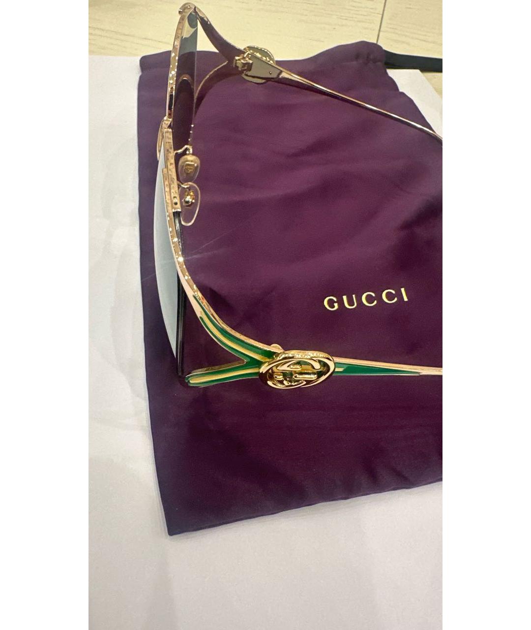 GUCCI Мульти металлические солнцезащитные очки, фото 3