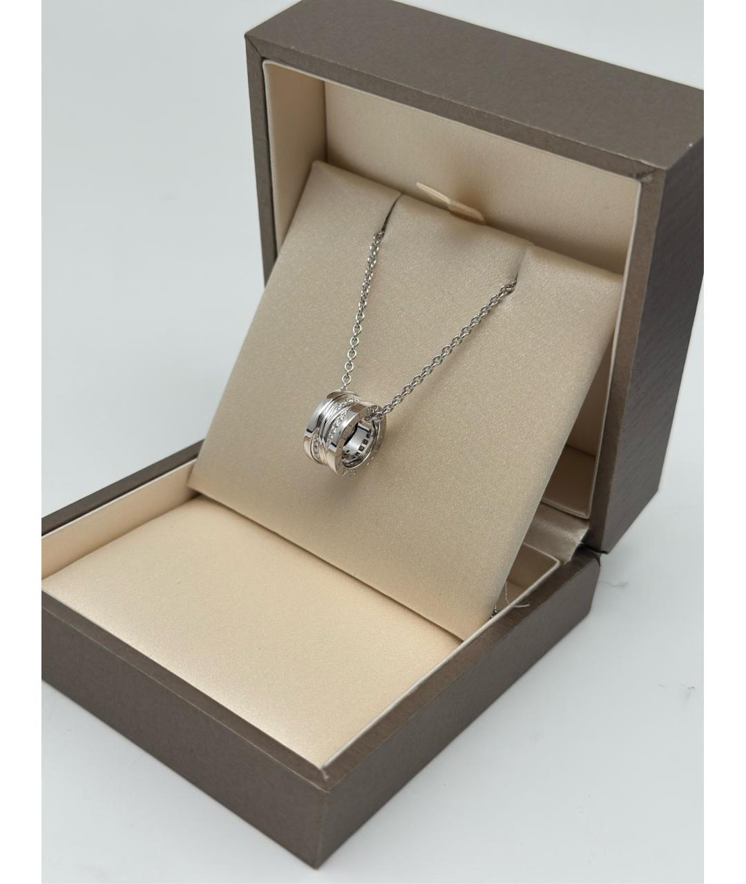 BVLGARI Серебряное колье из белого золота, фото 3