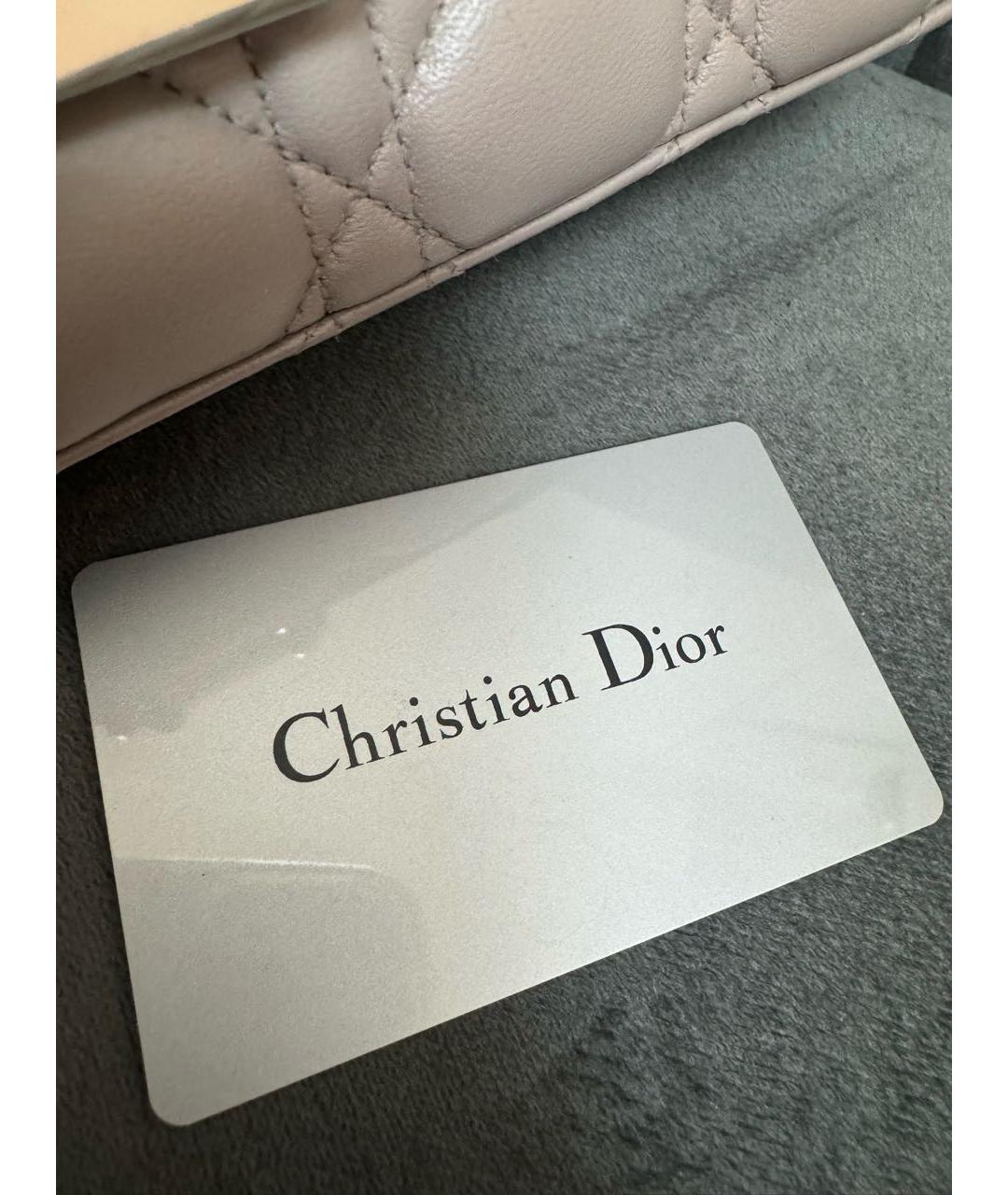 CHRISTIAN DIOR Серая кожаная сумка через плечо, фото 8