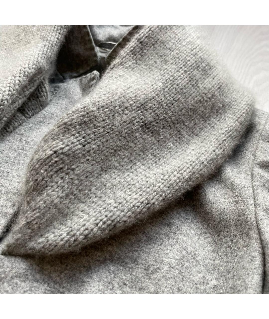 BRUNELLO CUCINELLI Серое шерстяное пальто, фото 3