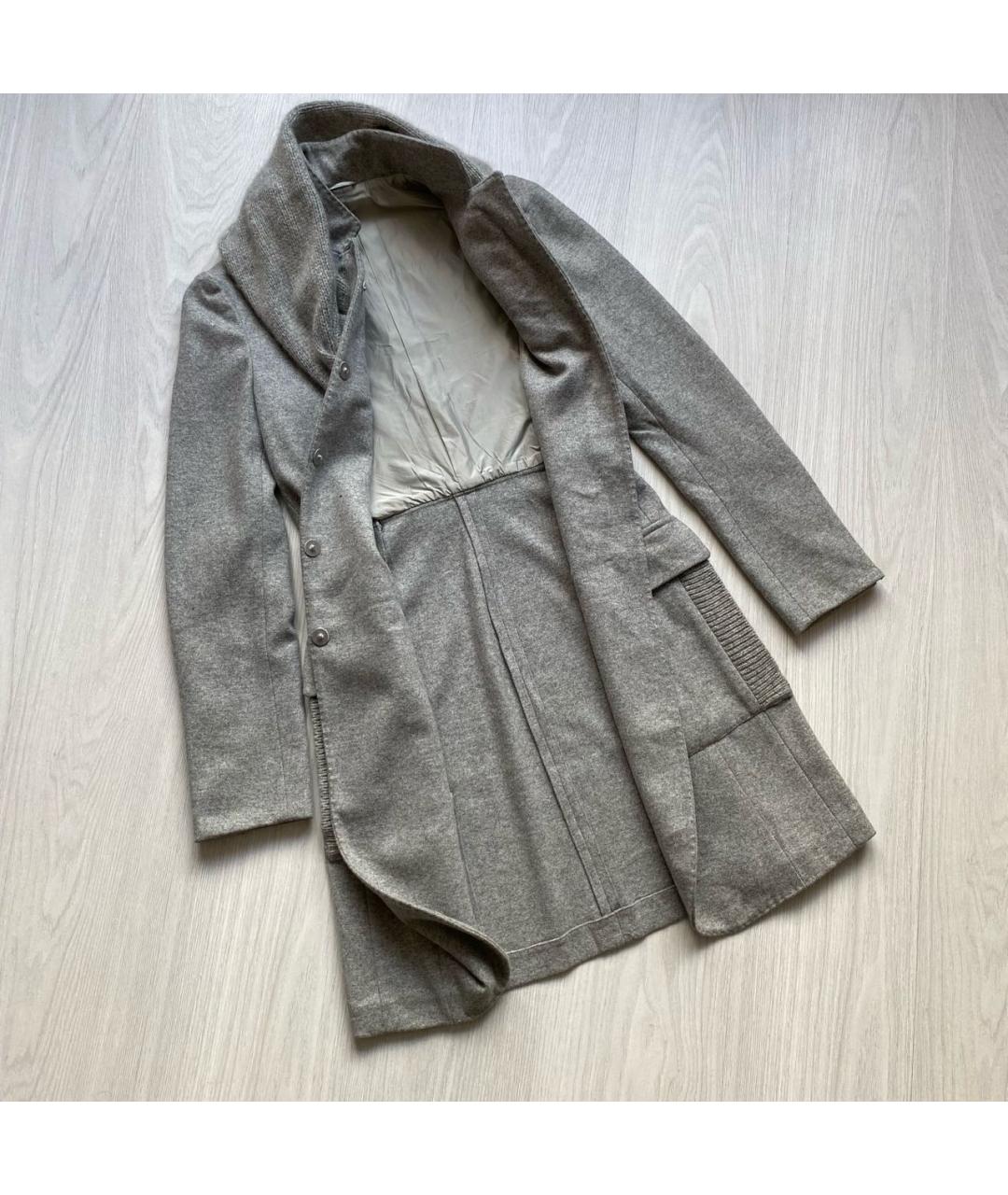 BRUNELLO CUCINELLI Серое шерстяное пальто, фото 5