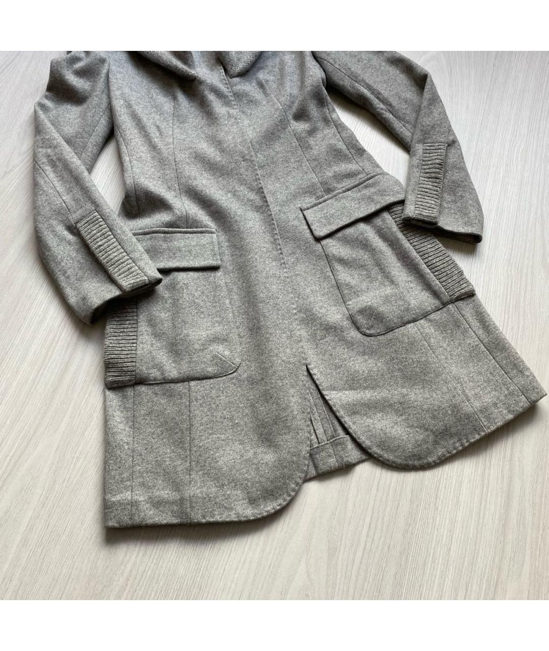 BRUNELLO CUCINELLI Серое шерстяное пальто, фото 4