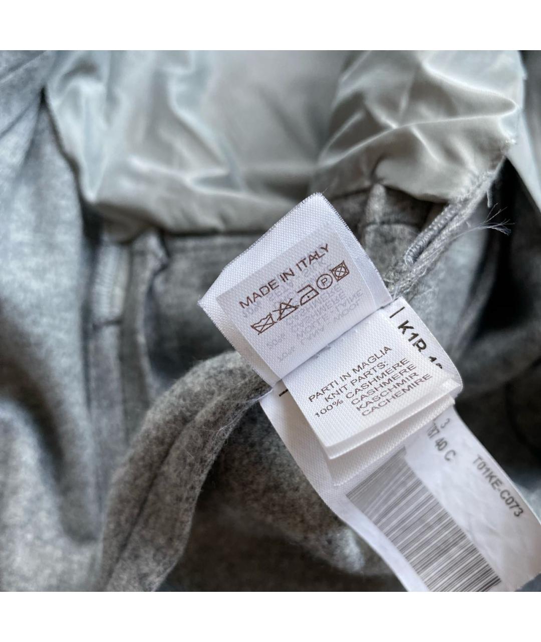 BRUNELLO CUCINELLI Серое шерстяное пальто, фото 8