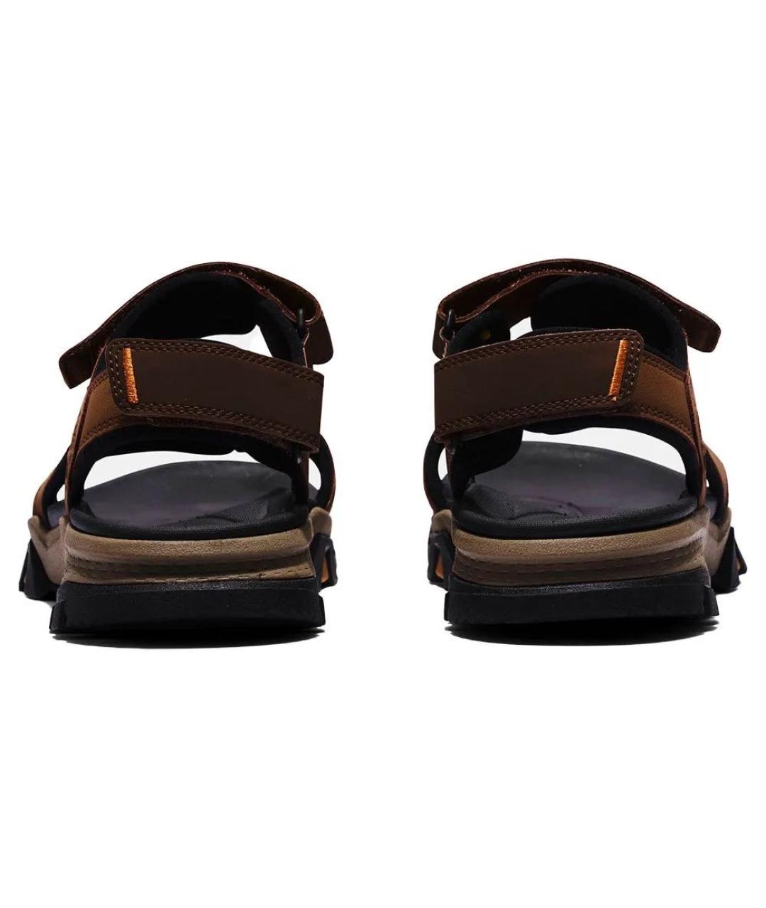 TIMBERLAND Коричневые кожаные сандалии, фото 4