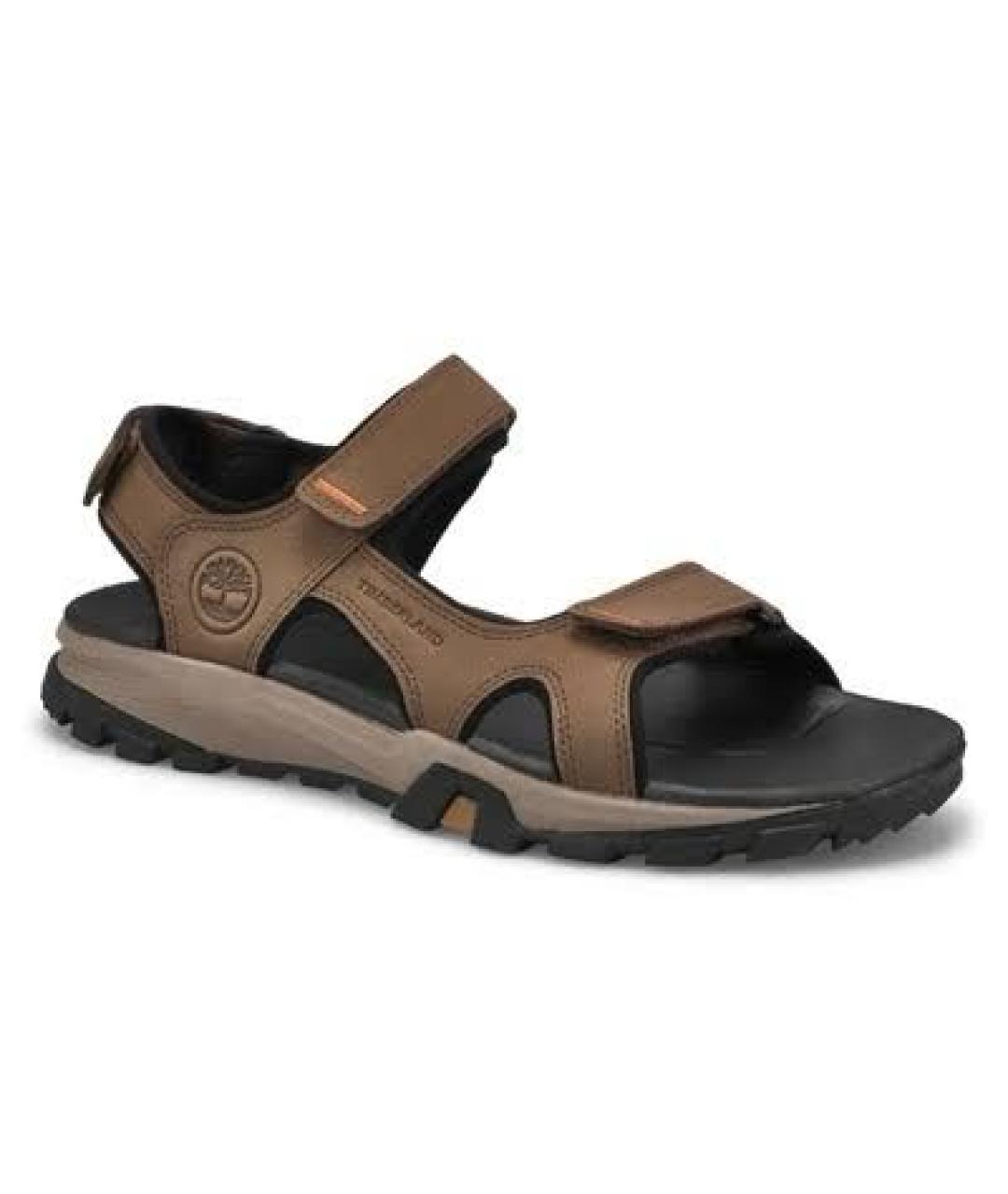 TIMBERLAND Коричневые кожаные сандалии, фото 2