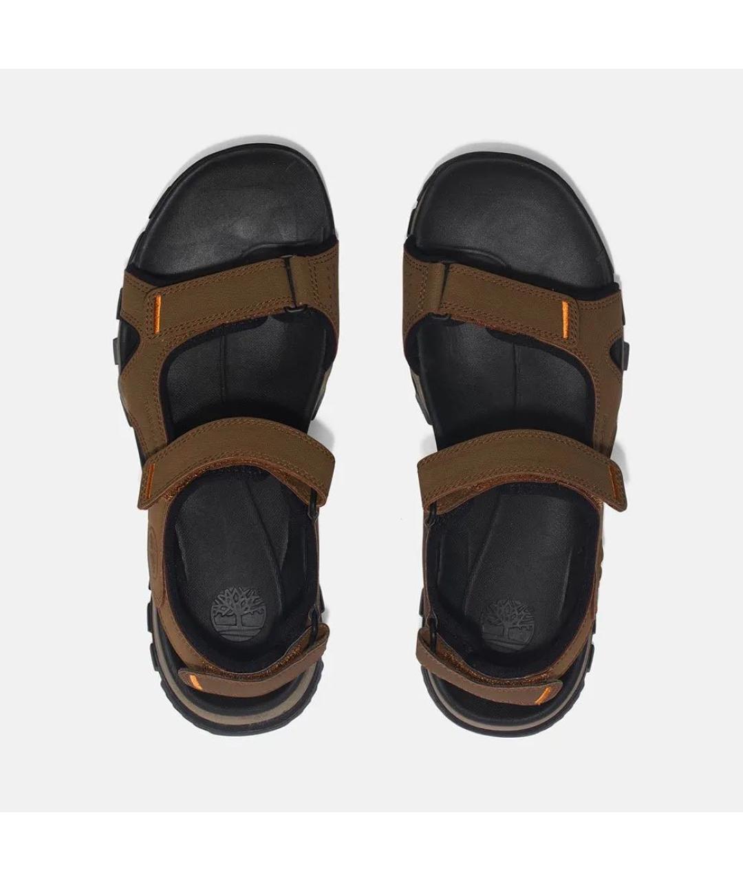 TIMBERLAND Коричневые кожаные сандалии, фото 3