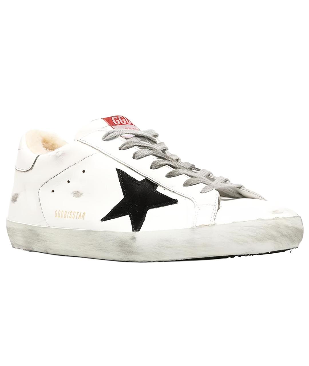 GOLDEN GOOSE DELUXE BRAND Белые кожаные низкие кроссовки / кеды, фото 3