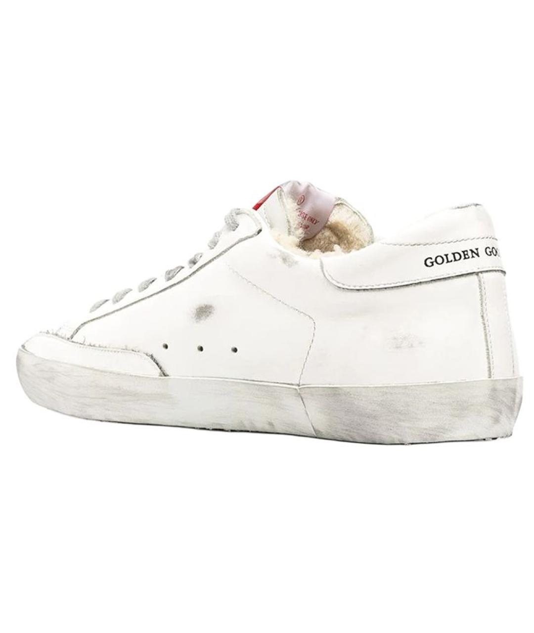 GOLDEN GOOSE DELUXE BRAND Белые кожаные низкие кроссовки / кеды, фото 5