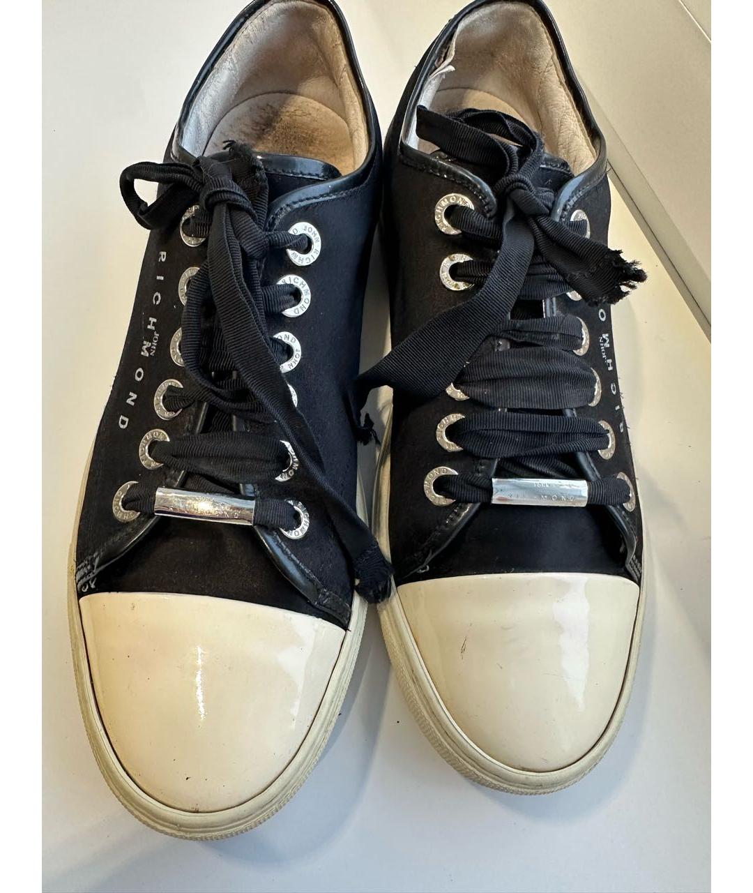 JOHN RICHMOND Черные текстильные кеды, фото 2