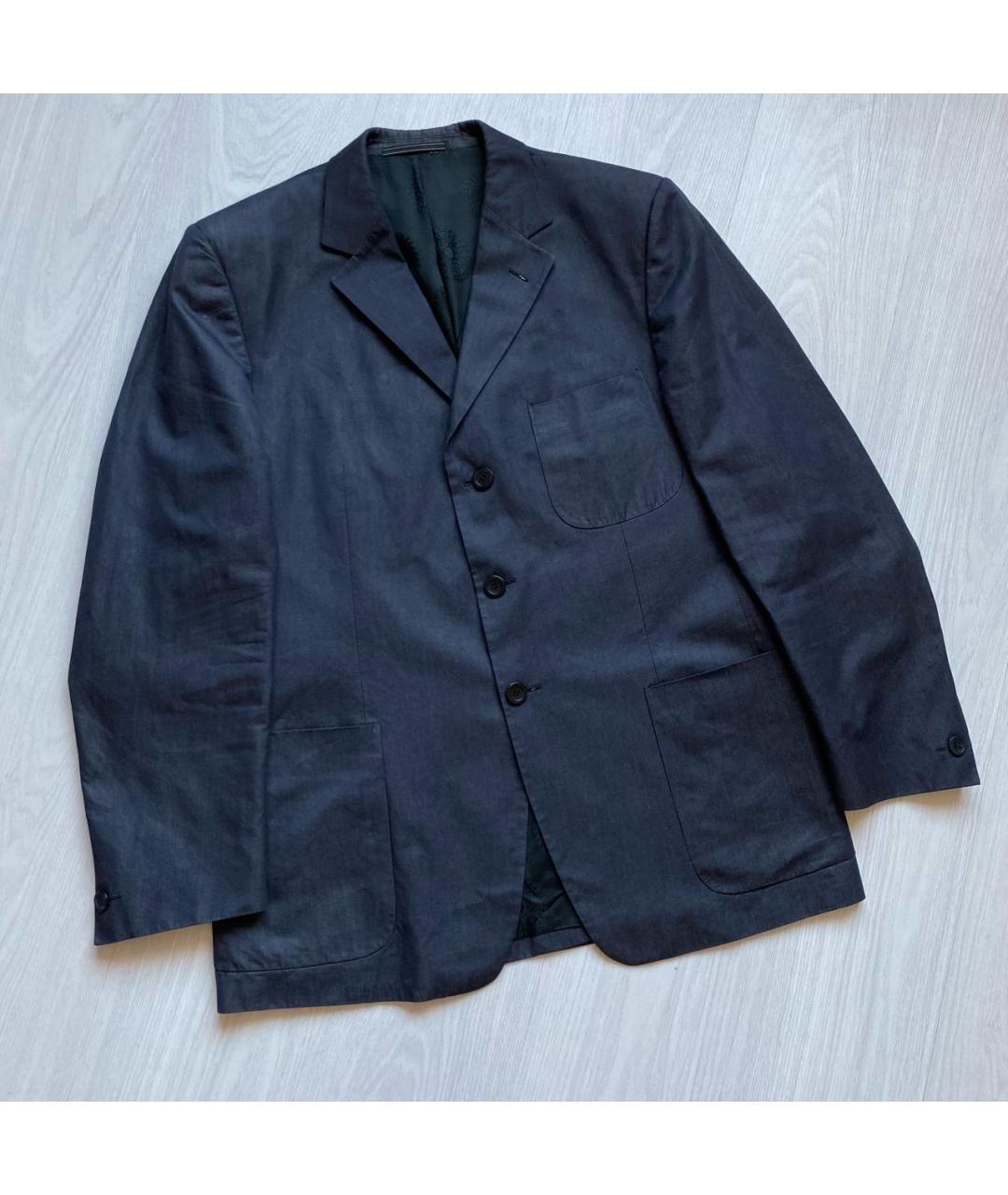 VERSACE Антрацитовый хлопковый пиджак, фото 3