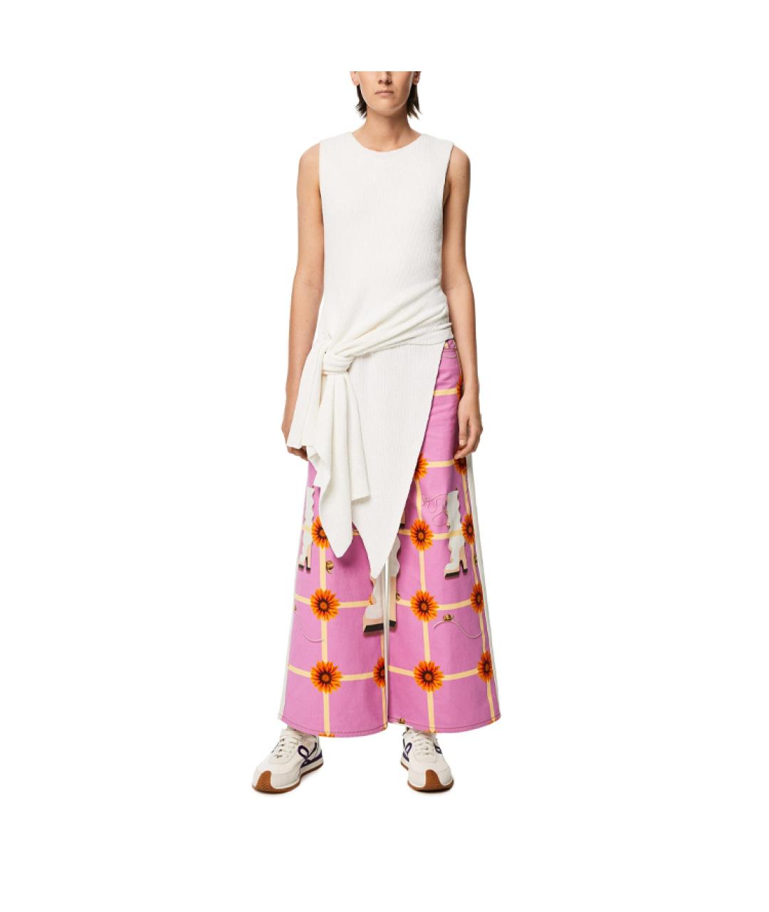 LOEWE Розовые прямые джинсы, фото 2