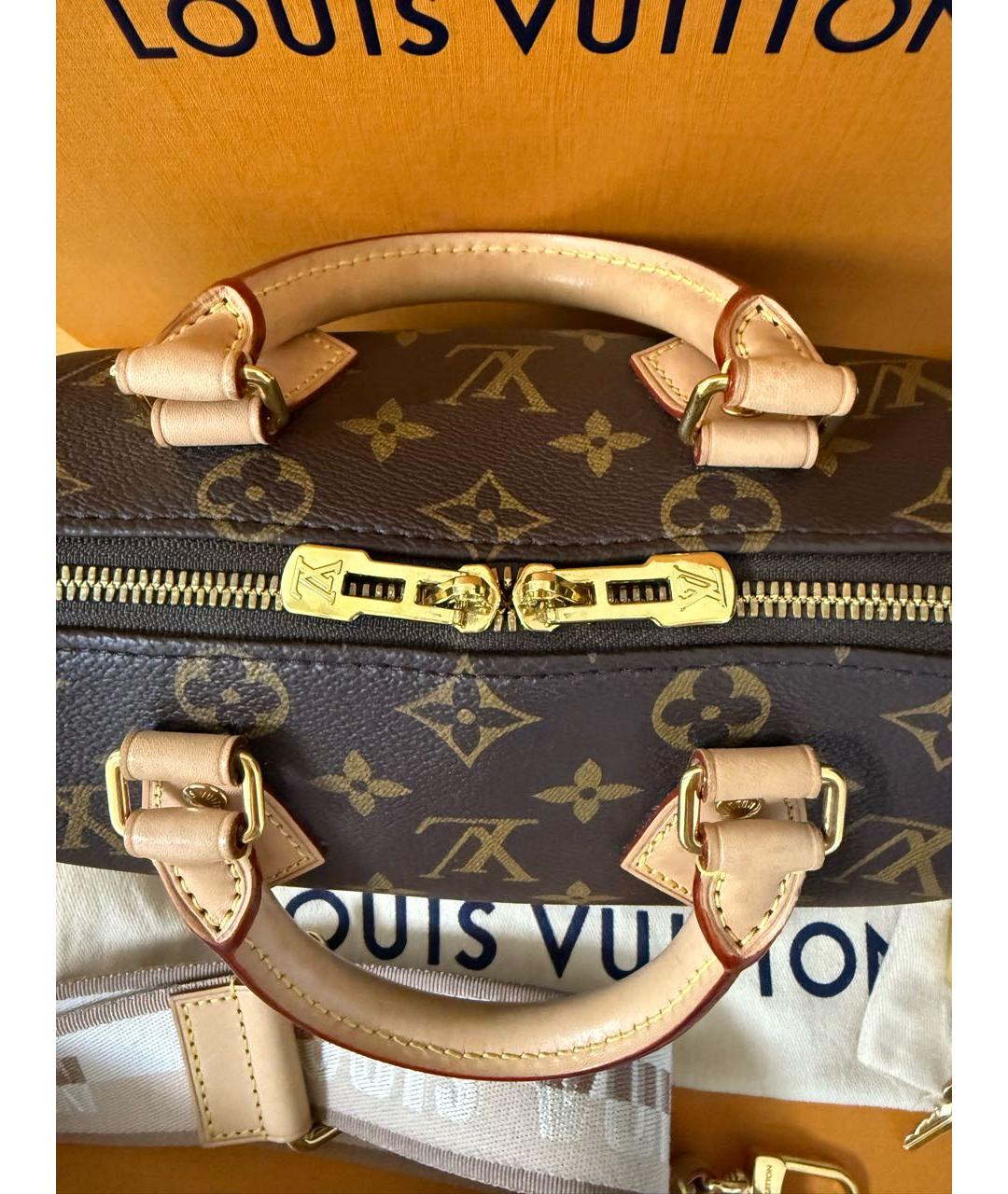 LOUIS VUITTON Коричневая сумка с короткими ручками, фото 2