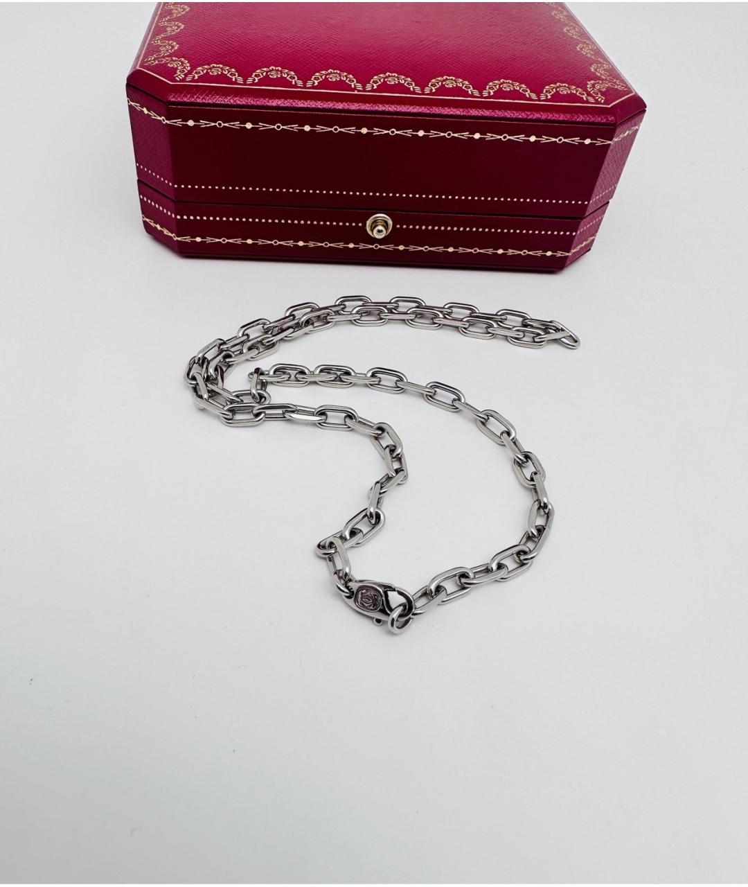 CARTIER Серебряное колье из белого золота, фото 5