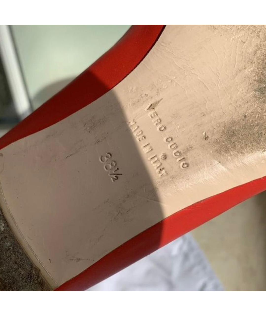 RED VALENTINO Красные кожаные балетки, фото 7