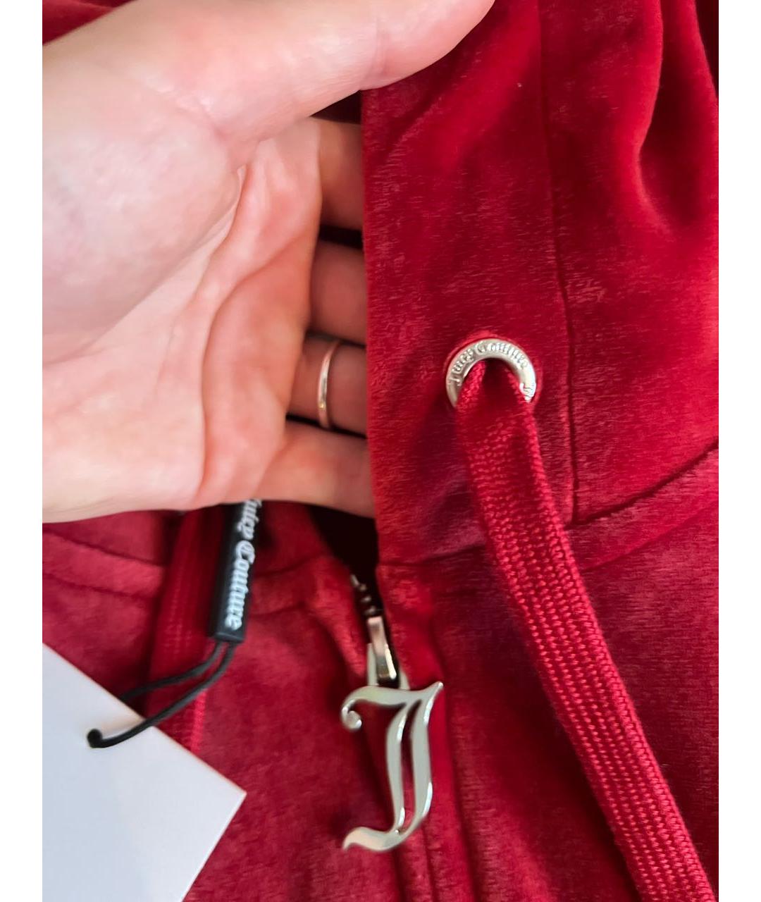 JUICY COUTURE Красный велюровый спортивные костюмы, фото 7