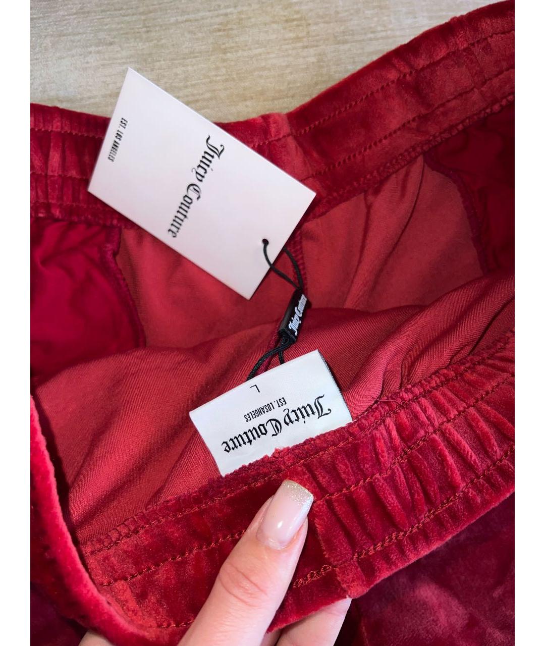 JUICY COUTURE Красный велюровый спортивные костюмы, фото 6