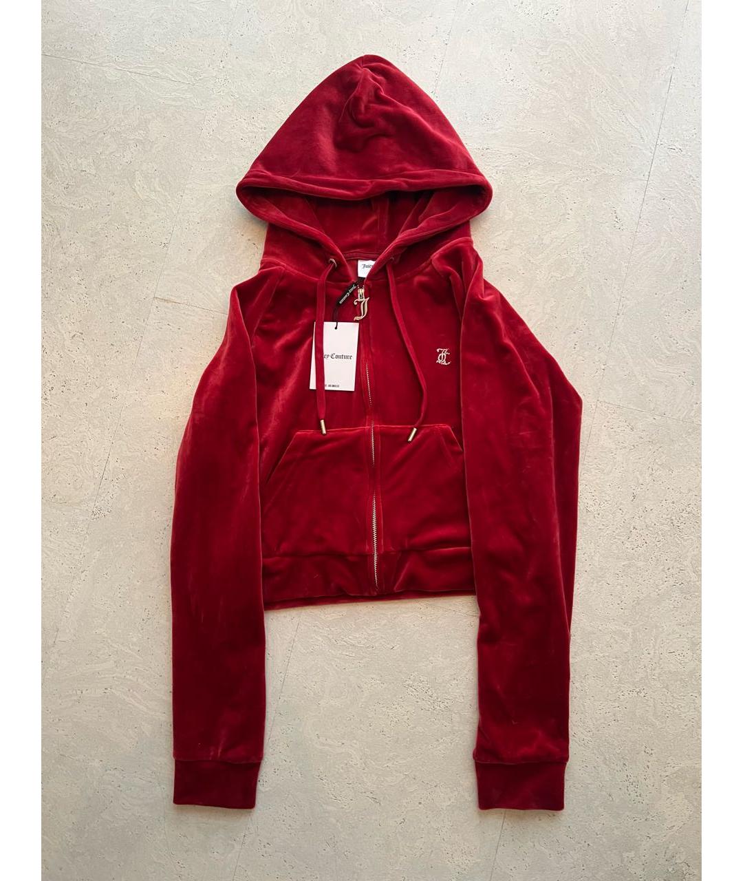 JUICY COUTURE Красный велюровый спортивные костюмы, фото 2