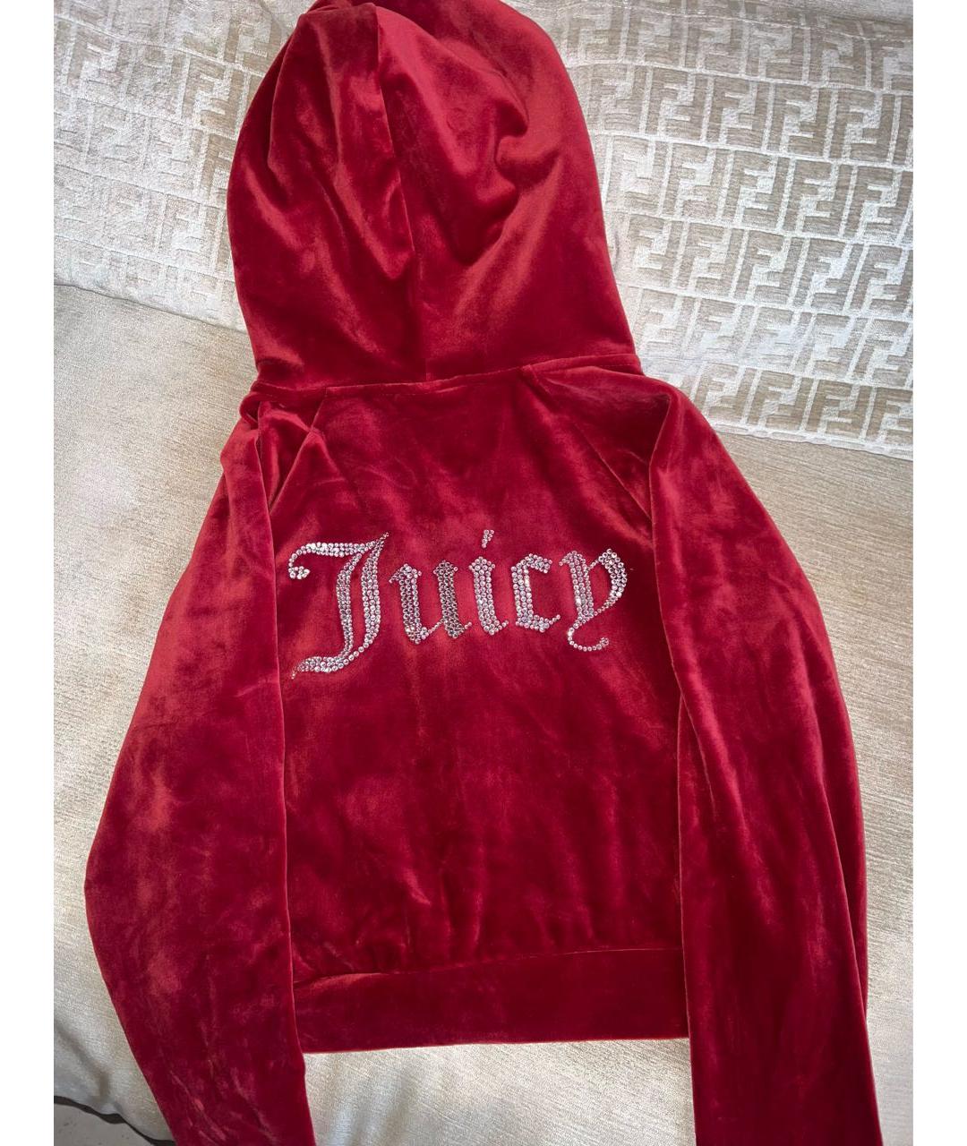 JUICY COUTURE Красный велюровый спортивные костюмы, фото 4
