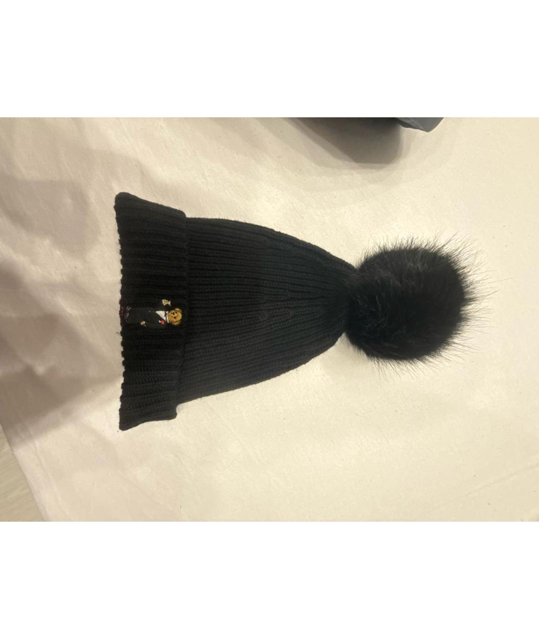 POLO RALPH LAUREN Черная шерстяная шапка, фото 5