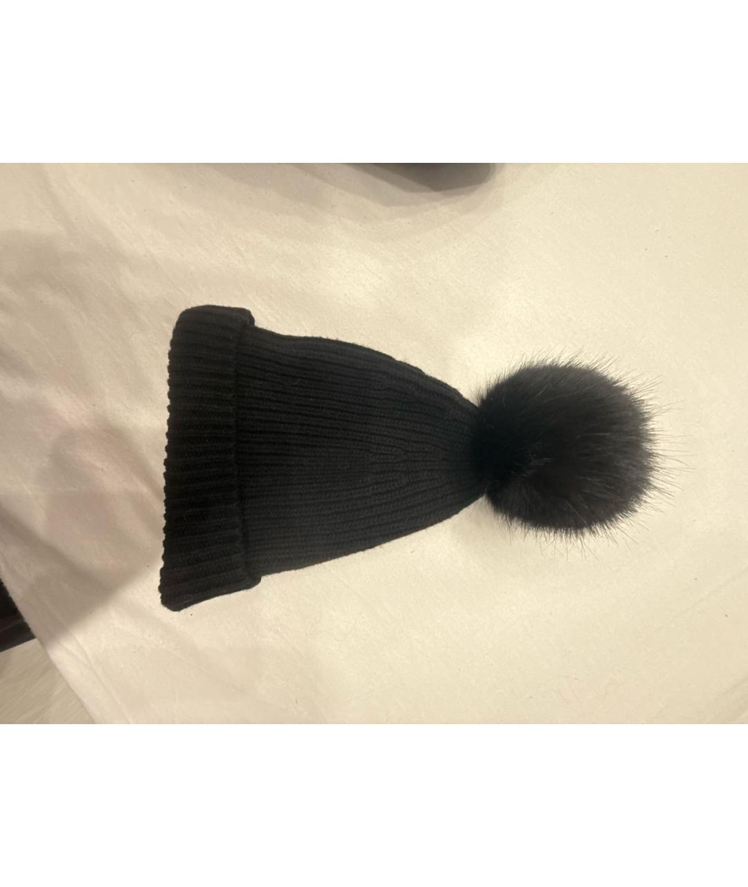 POLO RALPH LAUREN Черная шерстяная шапка, фото 2