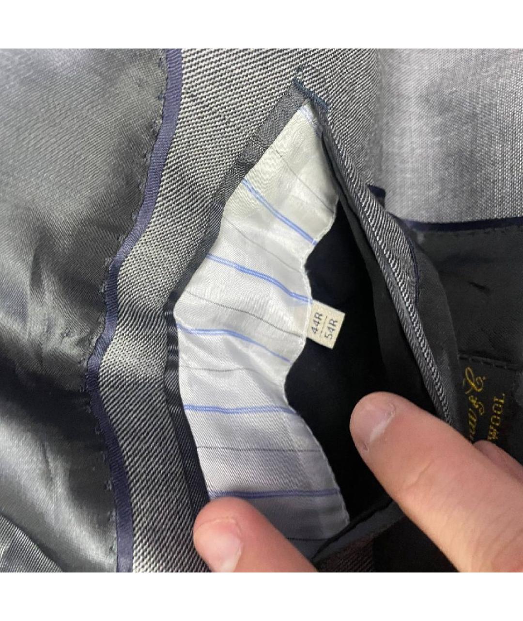 HACKETT Антрацитовый шерстяной пиджак, фото 6