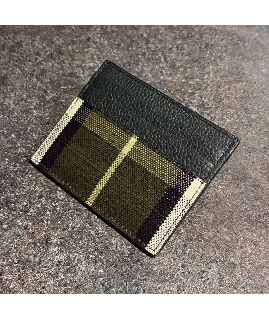 BURBERRY Черный кожаный кардхолдер, фото 2